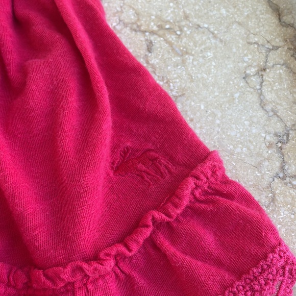 adorable abercrombie & fitch red/pink tank top with lace detailing - Picture 2 of 5